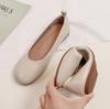 Genuine Leather Woman Casual Flats Female Retro Shoes Low Heeled Soft Soled Flat Shoes Casual Versatile Loafers Women