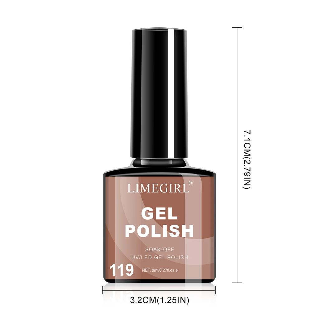 LIMEGIRL 6Pcs Gel Nail Polish Set Christmas UV Nail Polish Semi-Permanent Soak Off UV LED Varnish Nail Art Gel Kit