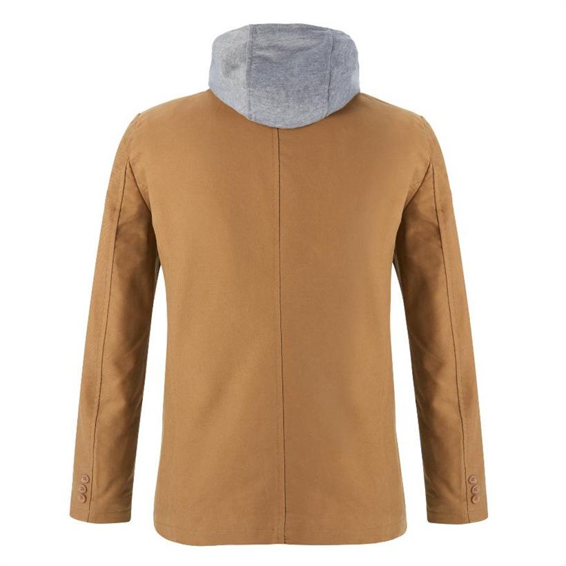 Abnehmbarer kleiner Anzug mit Nähten und Hut, lässige Anzugjacke mit zwei Knöpfen für Herren, Übergröße 6XL