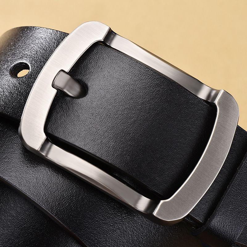 Men's Retro Genuine Leather Pin Buckle Belt - Casual Fashion Jeans Accessory