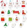 CINECE Christmas figurines objects mini decorations 28PCS resin 3D tree snowman Santa Claus DIY small items gifts cute
