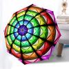 1pc Colorful Kaleidoscope Pattern Automatic Folding Umbrella, Heavy-Duty 8-Rib Construction, Perfect for Everyday yy251114115