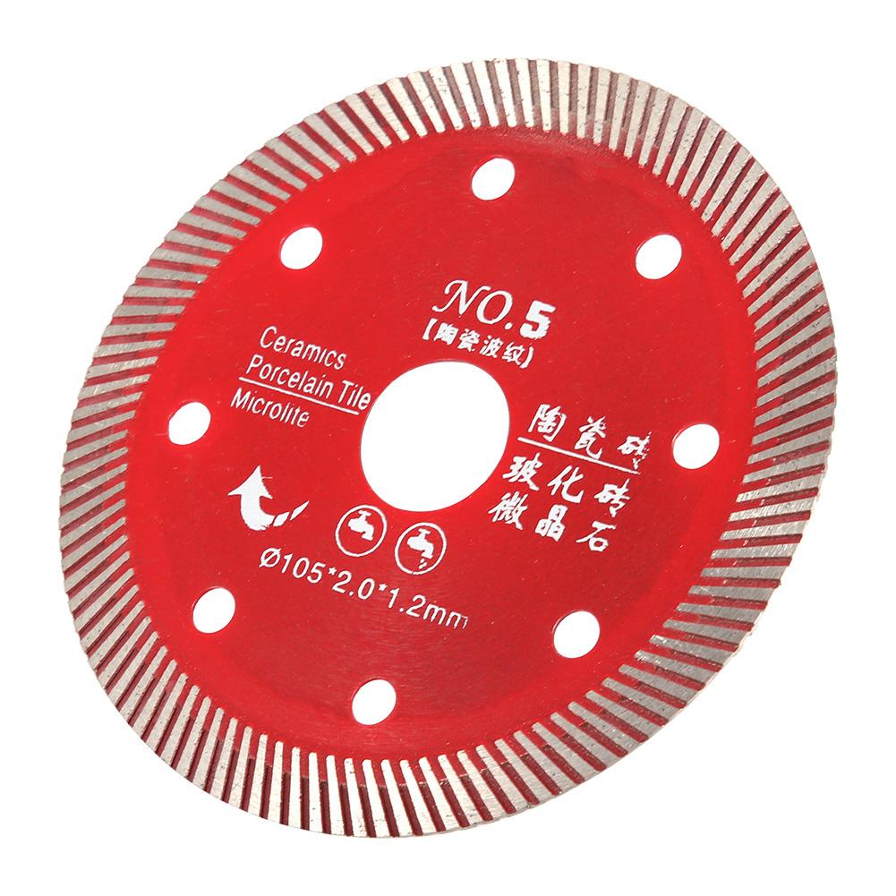 Rote Diamantsägeblatt zum Schneiden von Beton Granit Marmor Fliesen Stein 105mm