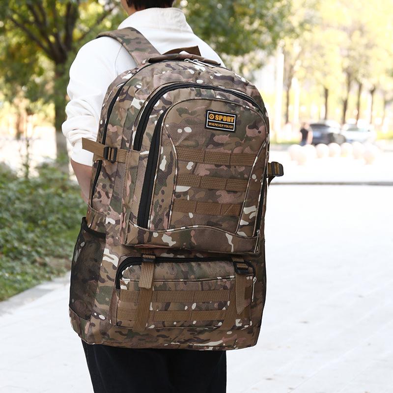 Multifunctional Extra-Large Travel Bag Men's Laptop Backpack Super Large Capacity Camouflage Mountaineering Business Trip Double-Shoulder Bag