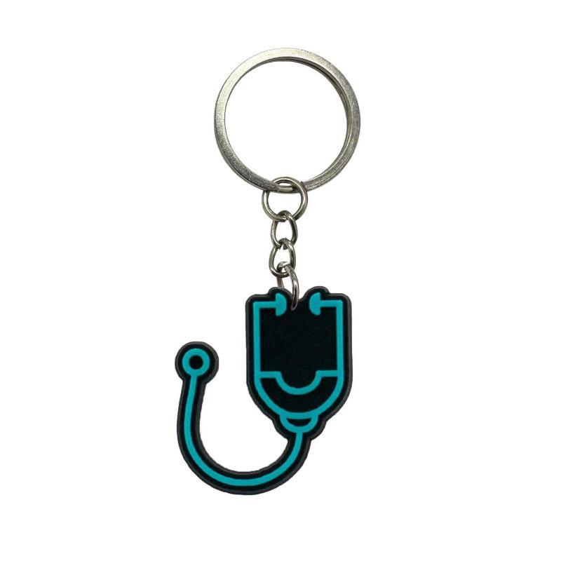 Cute Medical Themed Silicone Keychains With Blank Label Tags Lovely Cartoon Designs For Nurses Doctors Gifts Daily Use