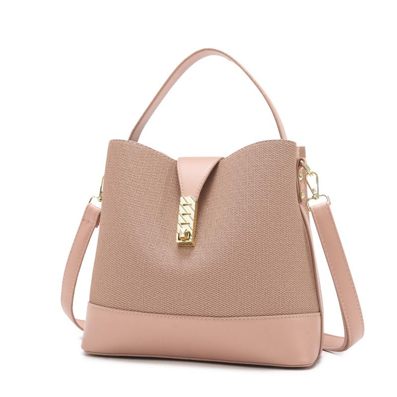 Large-capacity versatile bucket bag, commuter bag, simple and high-end women's bag, new shoulder portable messenger women's bag.