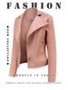 2024 Women's Slim PU Leather Motorcycle Jacket - New Autumn/Winter Short Coat