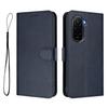 For Xiaomi Poco M7 Plus 5G/M7 4G (169mm) Wallet Case RFID Blocking Calf Texture Leather Stand Phone Cover with Strap