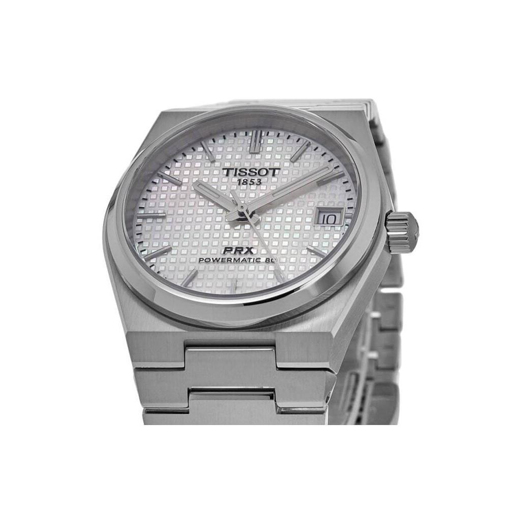 Tissot PRX T-Classic Powermatic 80 White Mother Of Pearl Dial Automatic T137.207.11.111.00 100M Unisex Watch