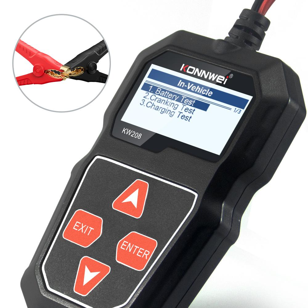 6V 12V Battery Tester Car Battery Tester Battery Health Analysis Fast Accuracy Testing Integrates Starter Detection