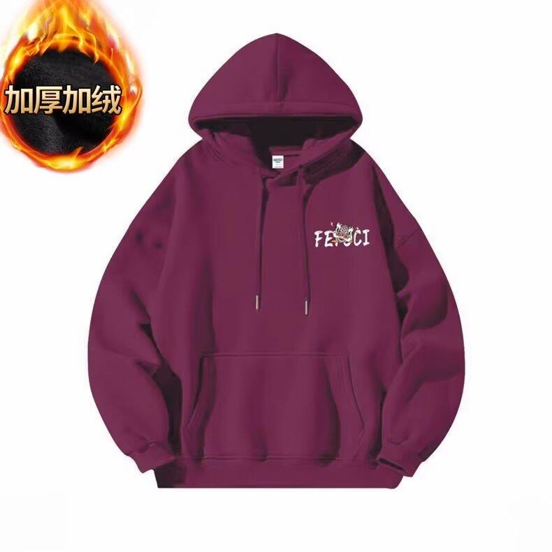 

Ретро-свитер в стиле Гонконга, мужской свитер с капюшоном на весну и осень, американский тяжелый уличный стиль, модный бренд, мешковатое пальто 5XL вино красного