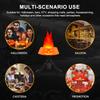 Halloween Simulation Brazier Decoration LED Pumpkin Flame Light Fake Fire Burning Props Haunted House Bar Shop Home Party Decor