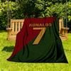 1pc Ronaldo Seven Outdoor Blanket Lightweight Flannel, Soft & Warm, All-Season Use for Sofa, Outdoor, Camping, Living Room, Office044