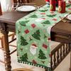 1PC Jacquard Dining Decor Ball Tassel Kitchen Polyester  Christmas Table Runner Party Table Decor Holiday 2 Sizes