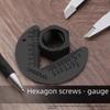 Green Forest Hexagonal Screw Nut Metric British 60° Radius Gauge and Tooth Distance Measuring Tool.