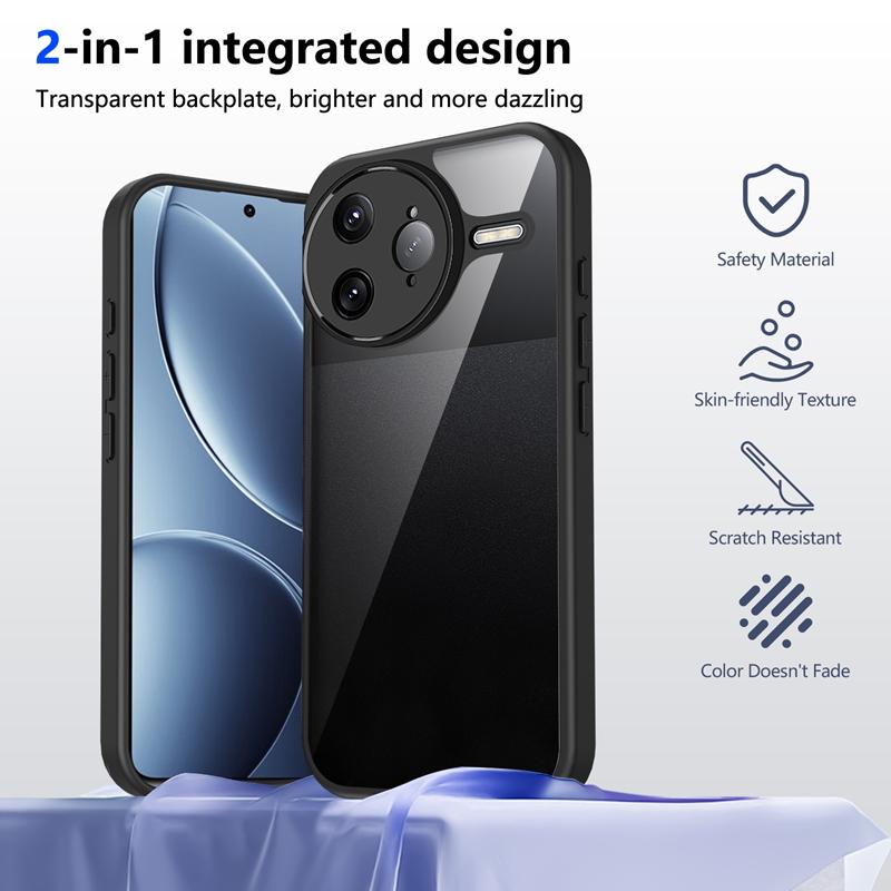 Transparent Silicone Case For Xiaomi Poco F7 PocoF7 Pro Ultra PocoF7Pro PC Back TPU Bumper Shockproof Clear Phone Cases Cover