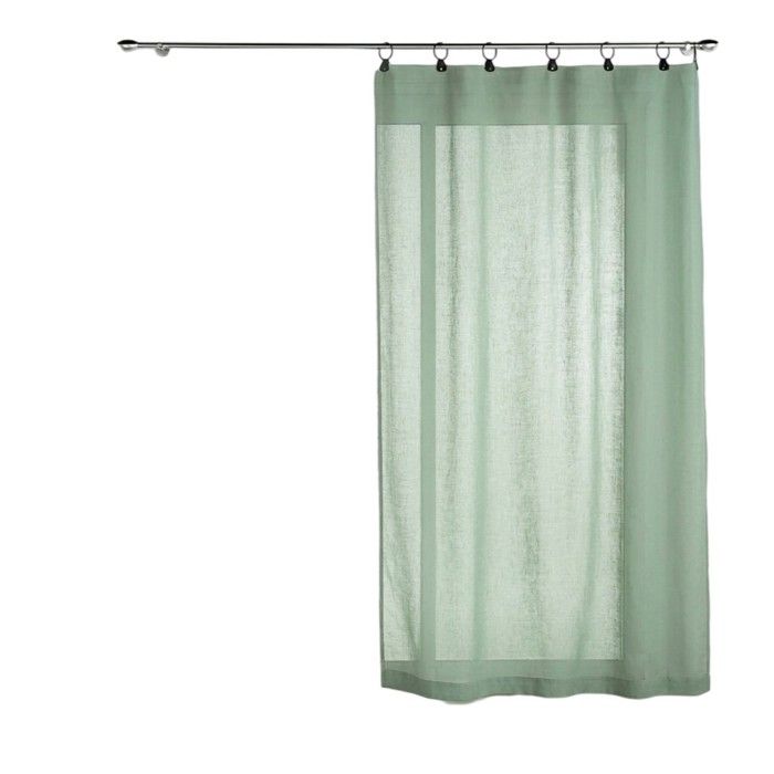 Panneau a anneaux voile tisse 140 x 240 cm Linke sauge