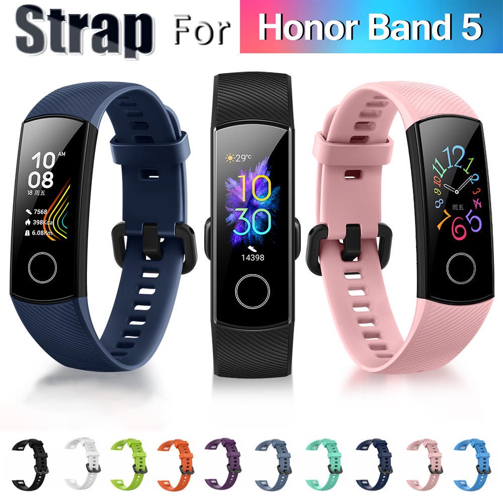 

Ремешок для чести Band 4 Wrist Ремешок для Huawei Honor Band 5 Силиконовый браслет Мягкий TPU Фильм Wristband Band 4 Аксессуары Multi-Color