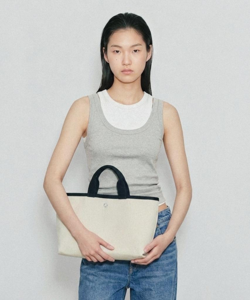 Zoeet Standard Tote Canvas Bag (Ecru)