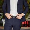 Classic Leather Genuine for Business and Casual Comes with Box [VATAN] Men's Belt, Leather, Wear, Adjustable, (Black)