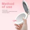 Smart Sunscreen UV Mirror with UV Camera for Sunscreen Test LED Fill Light 3 Light Mode Travel Makeup Mirror Handheld Make Up Mi