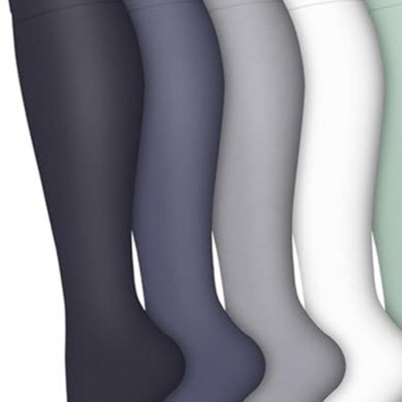3 Pairs High Elastic Knee Length Compressed Socks for Sports Enthusiasts and Long Distances Traveling Fatigue Relief