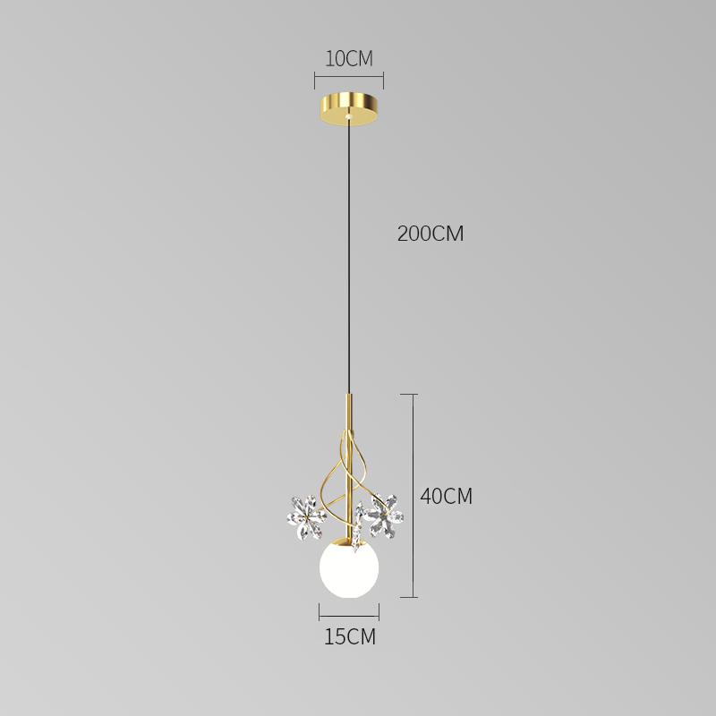 

Светодиодный подвесной светильник Подвесная лампа Внутреннее освещение Домашний декор Для спальни Гостиной Прикроватный Скандинавский Хрустальный Цветочный Подвесной светильник Warm light