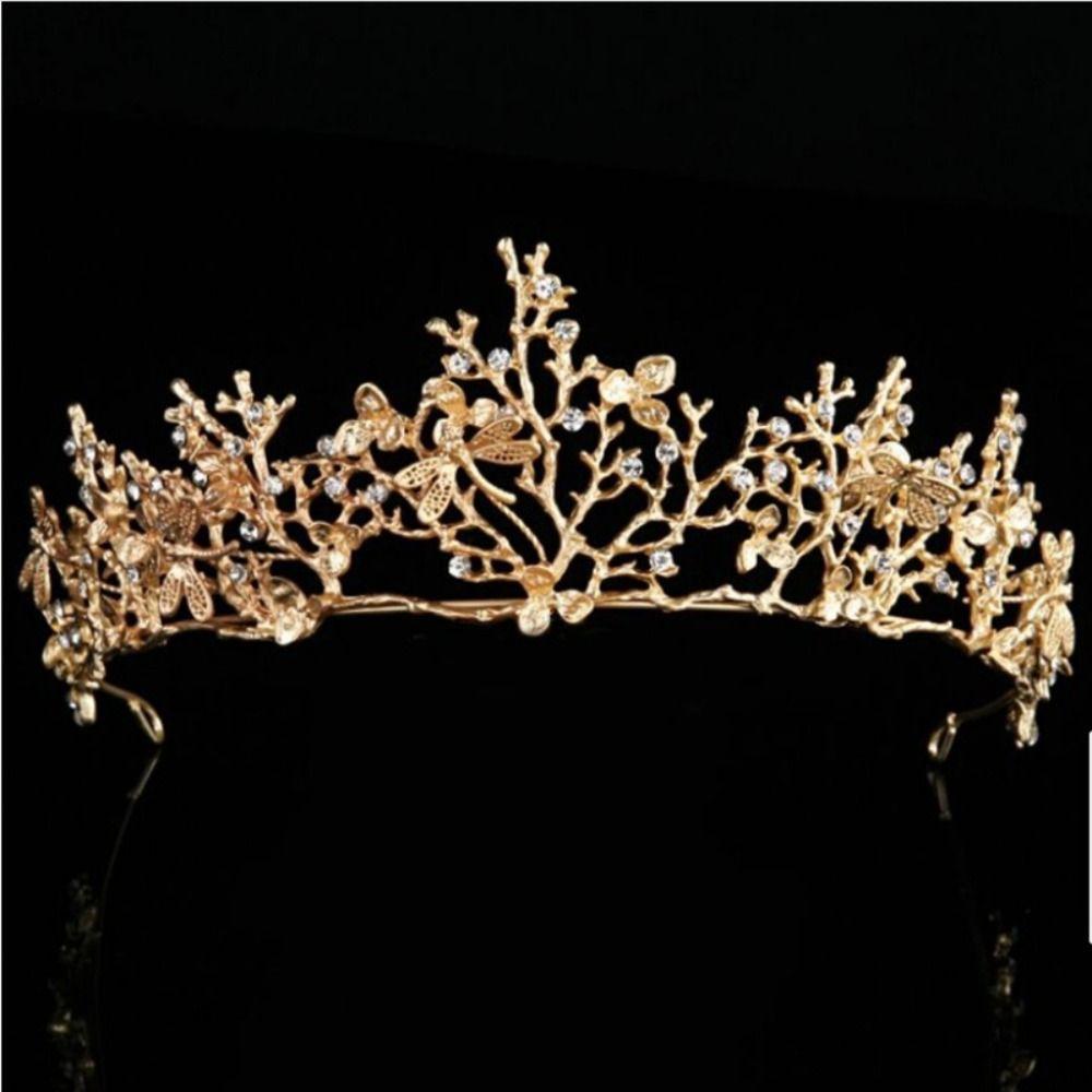Rhinestone Retro Crown Bar Mitzvah Crown Bride Tiaras Exquisite Metal Princess Crowns Girls Gift