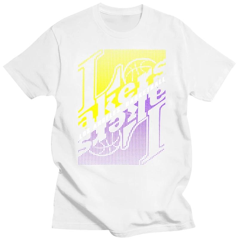 2025 новый модель Laker Nation Футболка Лос-Анджелес LA Футболка 100% Хлопок Взрослый МужскойНовый S