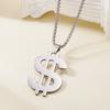 Joyas Europeas y Americanas Colgante Signo de Dólar Retro Moderno Hip-hop Collar