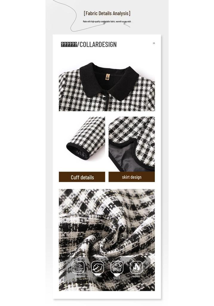 Spring & Autumn Plaid Lapel Jacket for Middle-Aged & Elderly Mothers - Elegant & Stylish 2026