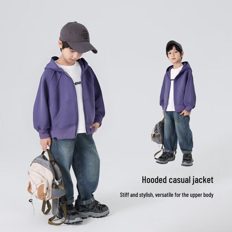 YouYou Boys' Hooded Cotton Sport Jacket