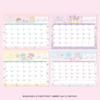Sanrio 2023 Calendar, Little Twin Stars KikiLala, Desk Ring, 3-Month Age, Character, 202827