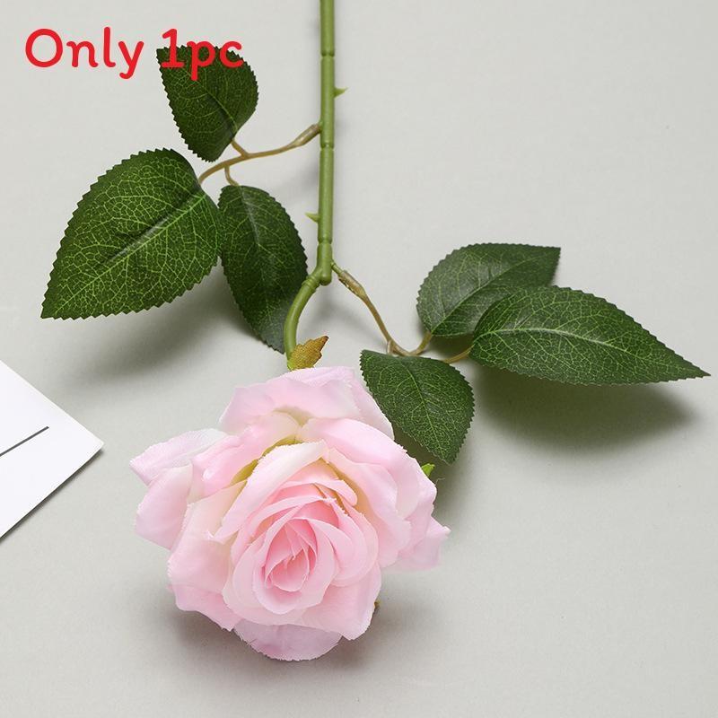 Artificial Silk Rose Bouquet For Wedding Decor Photography Props Use Home