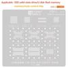 AMAOE BGA Reballing Stencil SSD 1/2/3/4 for Solid State U Disk Flash Memory BGA Stencil BGA Main Control 2246 Stencil Repair