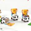 10-50PCS Cartoon Football Trophy Gift Packaging Boxes Children's Party Dessert Table Birthday Supplies Football Theme Candy Box