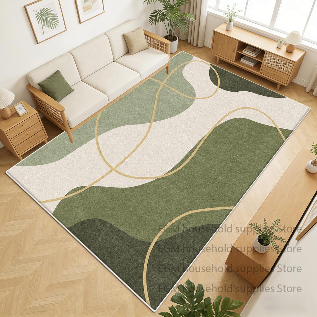 Modern Luxury Carpet Simple Living Room Decoration Large Size Rug Non-slip Bedroom Office Lounge Short Velvet Floor Mat Washable