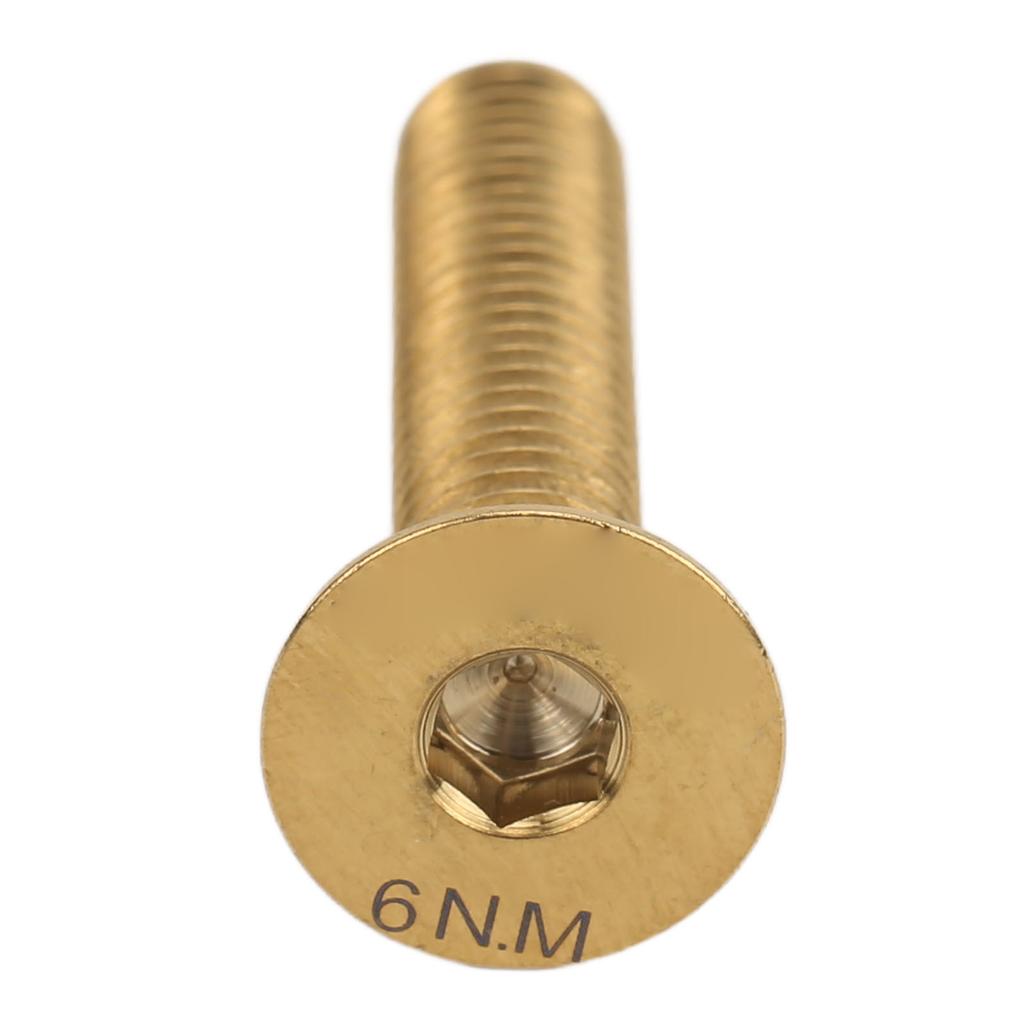 RISK Headset Stem Top Cap Fixing Bolt M6x30mm Bike Stem Bolt Screw Titanium Alloy for Bike Repair