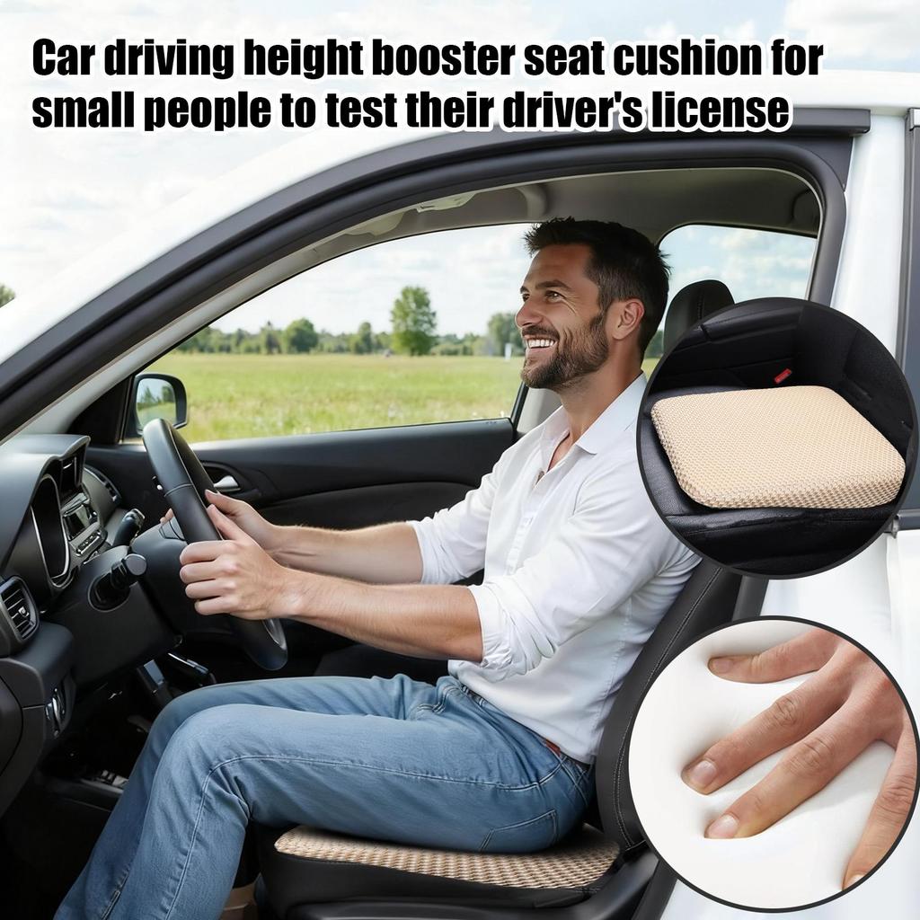 Driver Seat Booster Non-Slip Hip Support Car Seat Booster Adult Short Driver For Tailbone Fatigue Relief Truck SUV RV Sedan