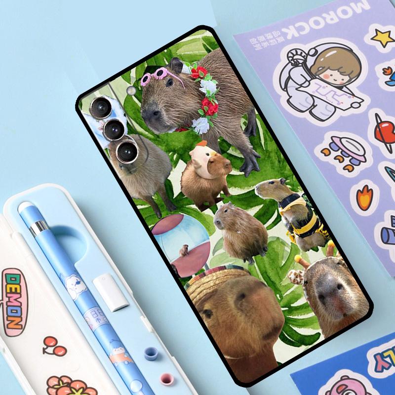 

Забавный чехол Capybara для Samsung Galaxy S23 S21 S22 Ultra Plus Note 10 20 S8 S9 S10 Plus S20 FE чехол Galaxy S10 5G