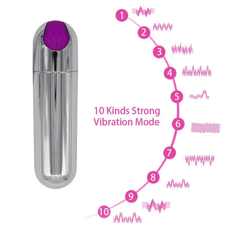 Bullet Vibrator Sex Toys for Women 10 Speed Waterproof Strong Vibration USB Rechargeable G-Spot Massager Anal Plug Dildo Lesbian