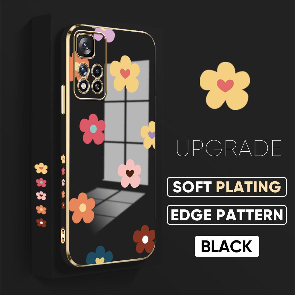 For Redmi Note 13 Pro 12 Pro 12S 11 Pro 11S 10S OPPO A38 A77s A96 Realme C33 C65 OnePlus Beautiful Flowers Soft Plated TPU Phone Case Cover