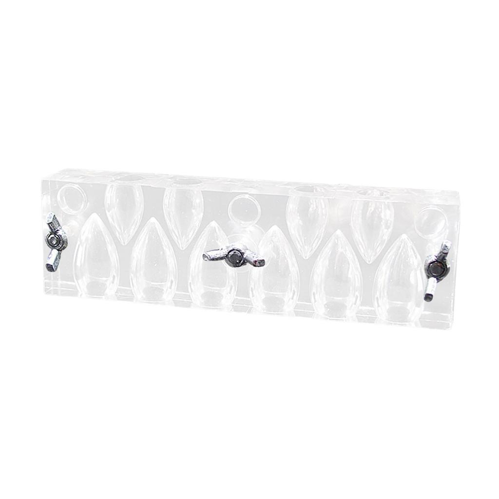 Acrylic Incense Cone Making Mold Set with 10 Holes Backflow Incense Tower Mould for Tea Room Home SPA