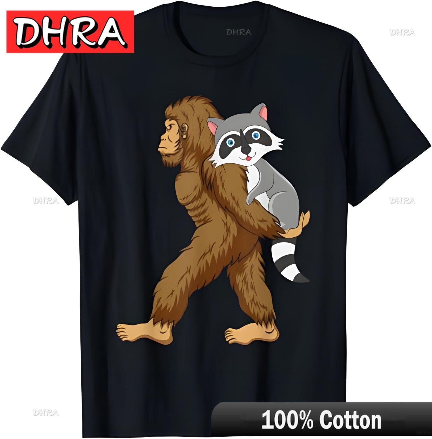Bigfoot Carrying Raccoon Raccoon Lover Animal Lover TShirt Funny Stylish Edgy Shirts Clothing for Funny Shirts Customized 4XL