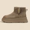 Snow boots autumn and winter new women's shoes platform-soled plush Martin boots wool cotton boots sheep cake plush Boken shoes