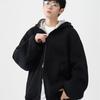 Unisex Heavyweight Double Zipper Oversized Hoodie - 2025 Autumn Trend Color Block Cardigan