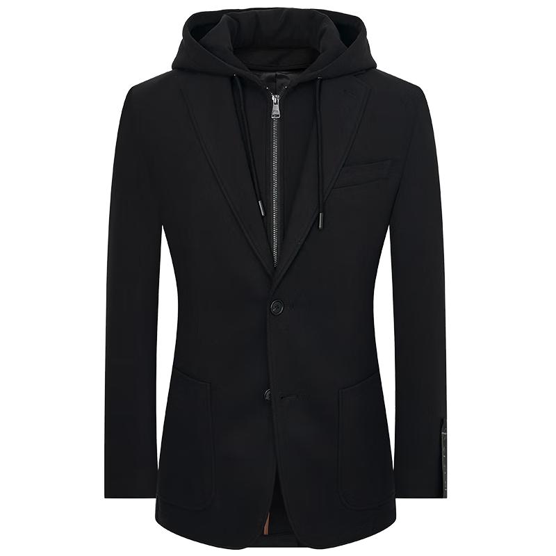 Мужской приталенный блейзер Baoxiniao в стиле business casual 48 чёрный