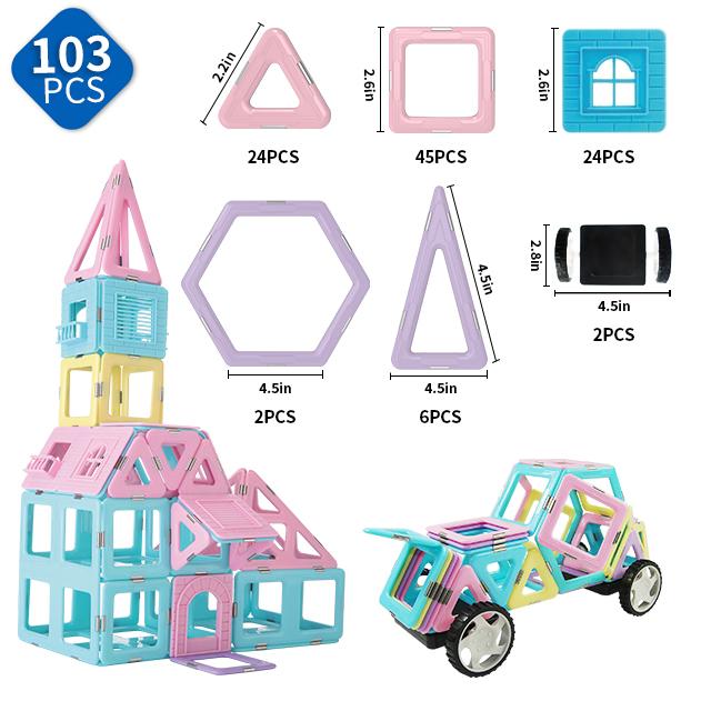 

Магнитные строительные блоки для детей, сделай сам, магнитный конструктор, обучающие игрушки Монтессори для детей, подарки