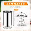 Stainless Steel Steamed Meat Pot Meat Press Cooker Ham Press with Thermometer Steamed Meat Bucket Home Kitchen Cooking Bake Tool