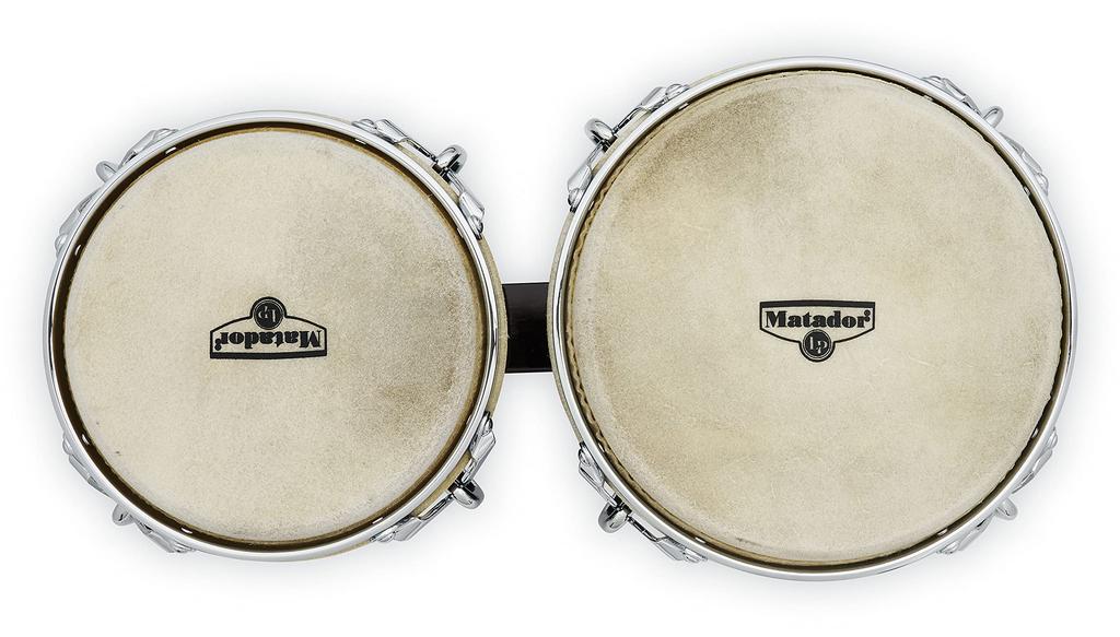LP Matador Wood Dark Chrome M201 Bongos, Brown,